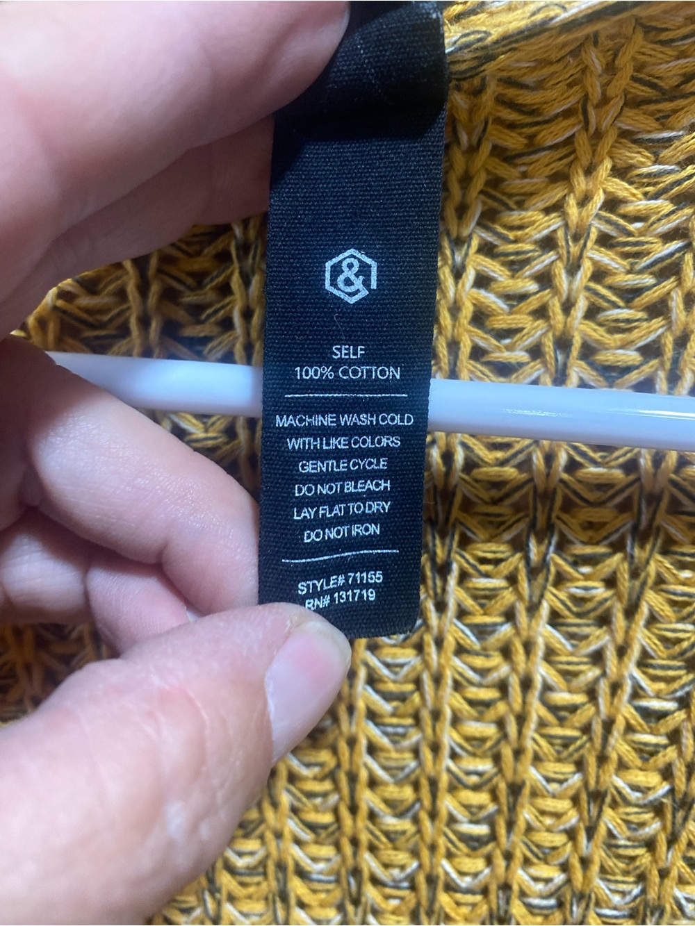 Agnes & Dora Long Mustard Knit Cardigan - Picture 5 of 7